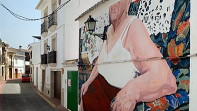 mural en el municipio cordobes de Palenciana