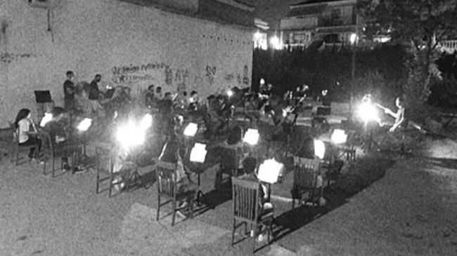 ensayo de la banda de la Asociación Musical Ecijana