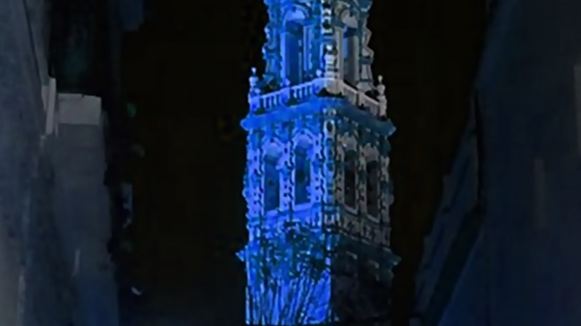 azul, la torre de San Juan