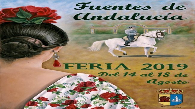 cartel anunciador de la Feria de Fuentes de Andalucía 2019