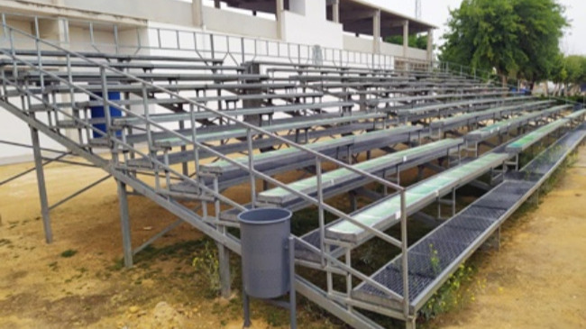 obras gradas polideportivo del valle