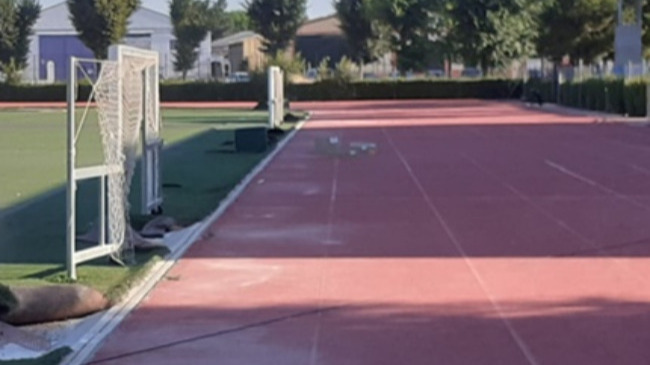 obras pista atletismo polideportivo