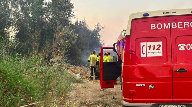 incendio en las inmediaciones de la Isla del Vicario
