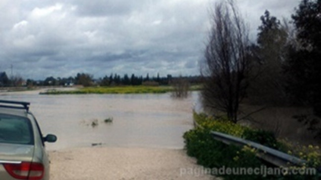 crecida del rio Genil a su paso por Écija