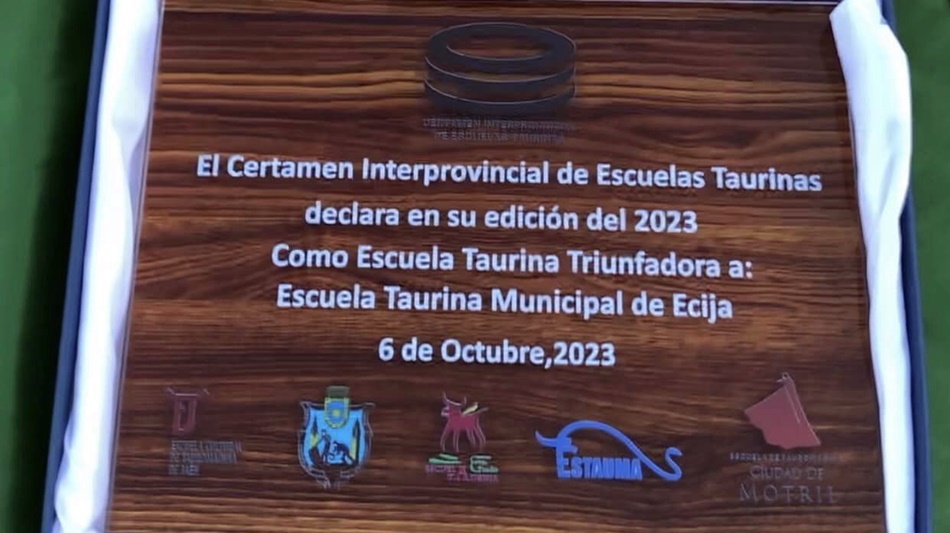 La escuela taurina de Écija es proclamada escuela triunfadora del III Certamen Interprovincial de Escuelas Taurinas