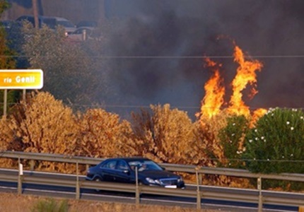 incendio inmediaciones del río Genil