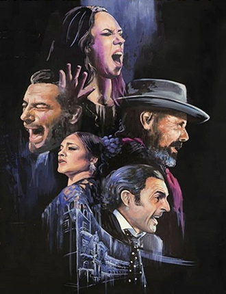 cartel anunciador de la trigésimo novena edición de la Noche Flamenca Ecijana