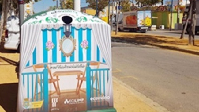 contenedor vidrio feria