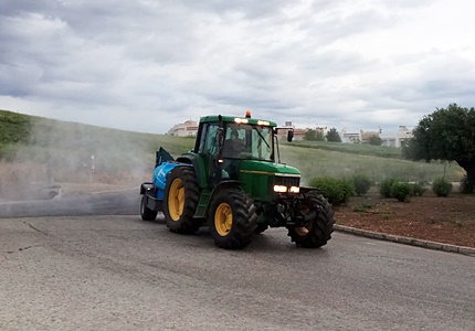 desinfección integral de las calles, plazas y parques públicos del municipio ecijano