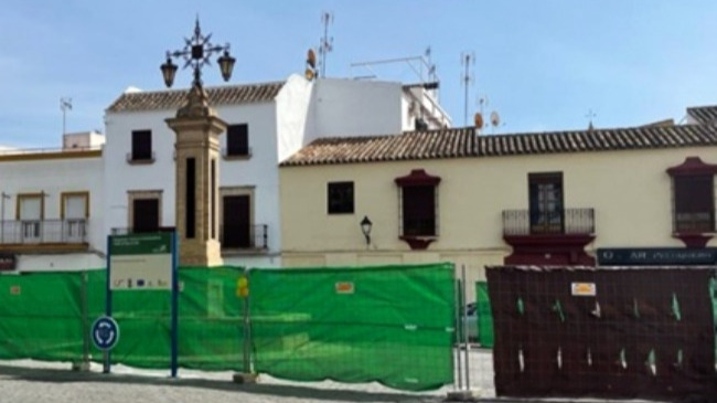 obras de la fuente de Colón