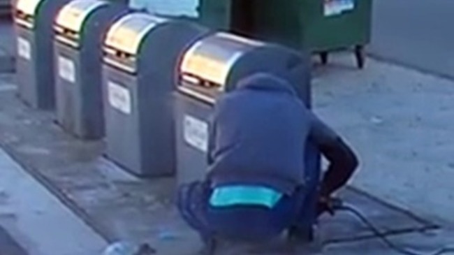 retirada de los contenedores soterrados