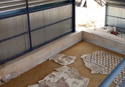 mosaico "Los amores de Zeus"