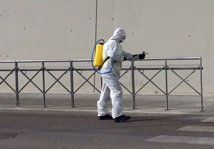 intervención de la Unidad Militar de Emergencias en el Hospital de Alta Resolución de Écija